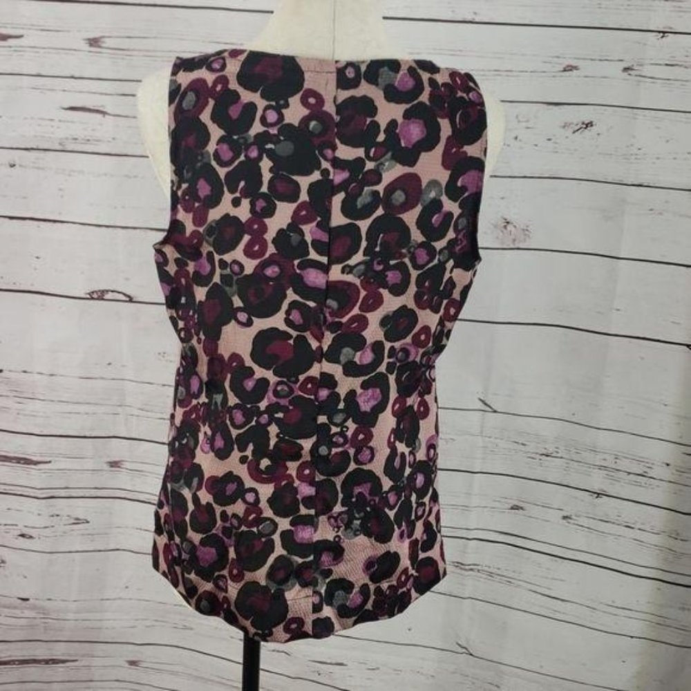 Apt. 9 Abstract Dotted Pleated Front Tank Top - image 2